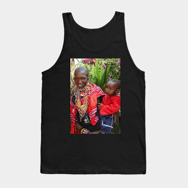 Maasai (or Masai) Mother & Child, East Africa Tank Top by Carole-Anne